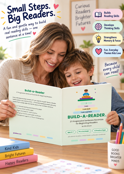 Build-A-Reader: Early Reader Book for Ages 4-6 | 27 Sentence Pyramid Practice Pages